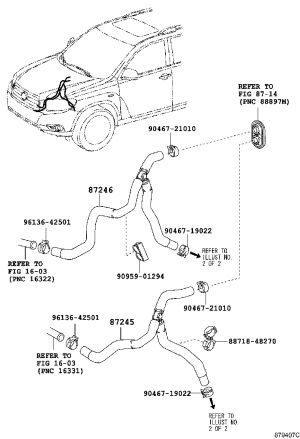 Warm Air Outlet Pipe 87209-48151 for Toyota Highlander