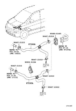 Warm Air Outlet Pipe 87209-58010 for Toyota Alphard