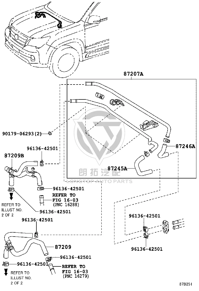 Warm Air Outlet Pipe 87209-60D81 for Lexus GX460