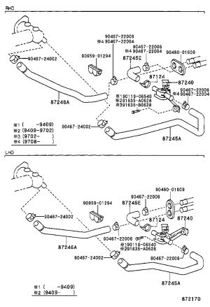 Heater Control Valve 87240-33010 for Toyota Camry