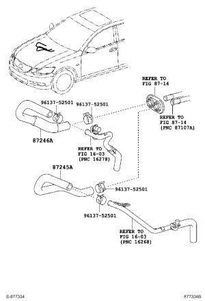 Warm Air Inlet Pipe 87245-30A00 for Toyota Crown