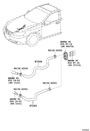 Warm Air Outlet Pipe 87245-33490 for Toyota Camry