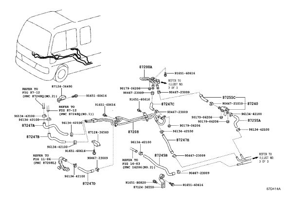 Throttle Outlet Hose 872453E030 872453E030 for Toyota Coaster