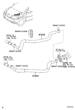 Heater Inlet Pipe 87245-48201 for Toyota Highlander