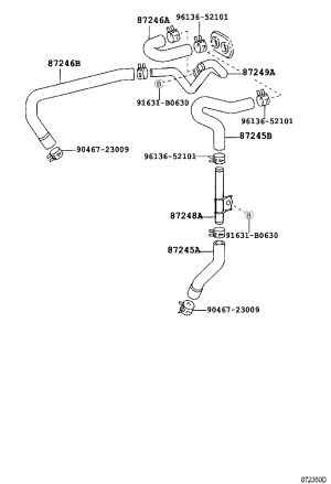 Warm Air Outlet Pipe 87245-6A130 for Toyota Land Cruiser