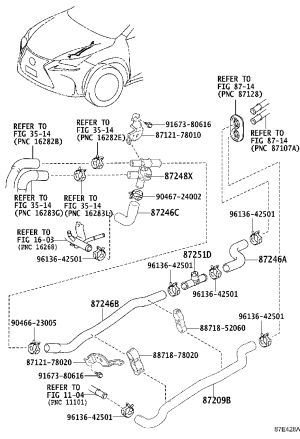 Heater Outlet Hose 87245-78020 for Lexus NX Series