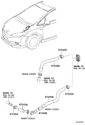 Water Pipe Sub-Assembly 87248-20380 for Toyota Alphard