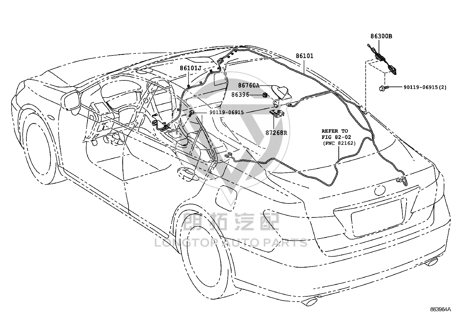 Telephone Antenna Protector 87268-33021 for Lexus ES240