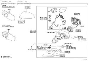 Reversing Mirror Half Assembly 87910-48D60 for Lexus RX