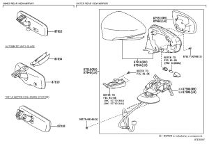Left Rearview Mirror Housing 8794A-50810-A0 for Lexus ES350