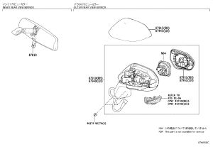Right Side Mirror Assembly 87910-02P40B0 for Toyota LEVIN