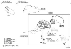 Side Mirror Assembly Left 87940-0A160 for Toyota Corolla