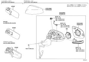 Rearview Mirror (Left) 87961-0R340 for Toyota FRONT LANDER