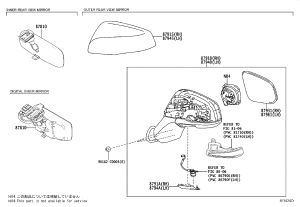 Side Mirror Assembly Left 87940-0R320 for Toyota RAV4
