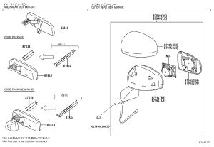 Left Rearview Mirror Assembly 87940-0T021A0 for Toyota Venza