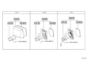 Rearview Mirror Assembly 87940-60372 for Toyota Land Cruiser