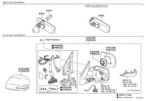 Rearview Mirror Housing 87915-WQ020 for Lexus LX570