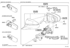 Half Assembly of Rearview Mirror Left 87940-76220 for Lexus UX