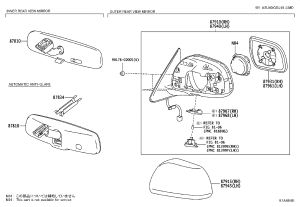 Rearview Mirror Housing (Right) 87915-0E900 for Toyota Highlander