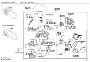 Rearview Mirror Housing (Left) 87945-60140-C0 for Lexus LX