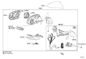 Rearview Mirror Housing Right 87915-48040 for Toyota HARRIER
