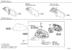 Side Mirror Assembly Left 87940-08290 for Toyota Granvia