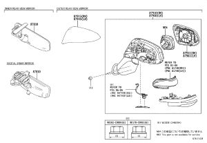 Rearview Mirror Housing (Left) 87945-0E905 for Toyota Venza