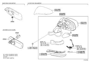 Left Rearview Mirror Housing 87945-0K918 for Toyota Corolla Cross