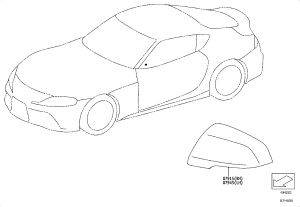 Left Rearview Mirror Housing 87945-WAA14 for Toyota Supra
