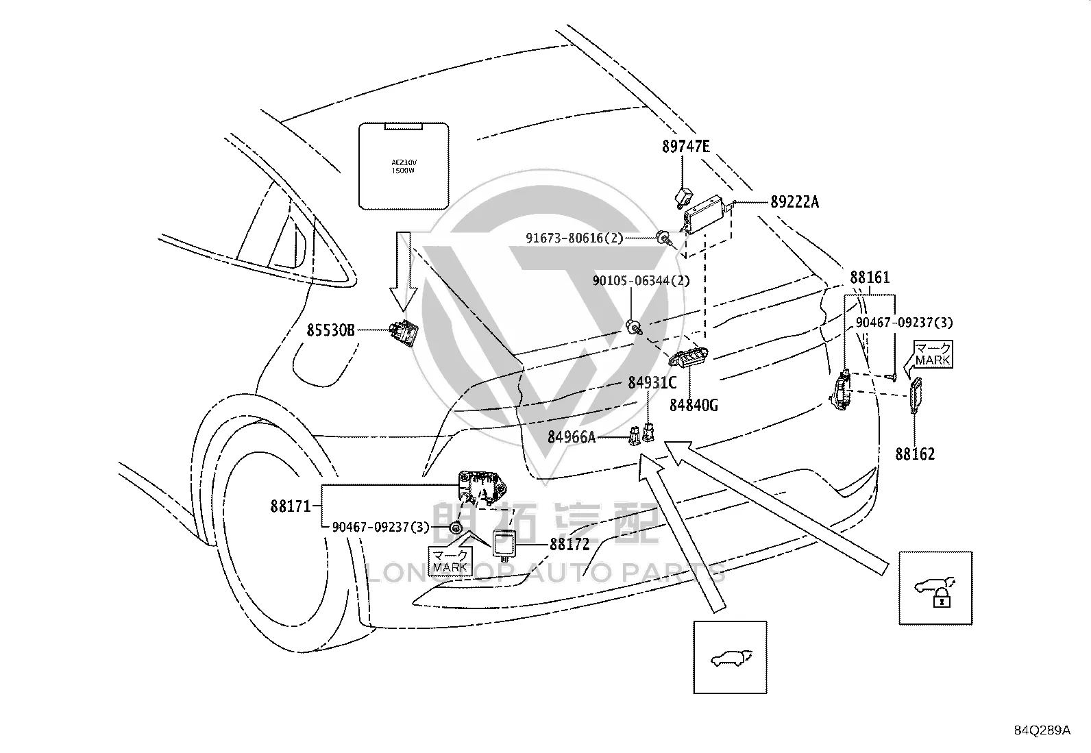 Blind Spot Detection Control Unit 88162-58051 for Toyota ALPHARD