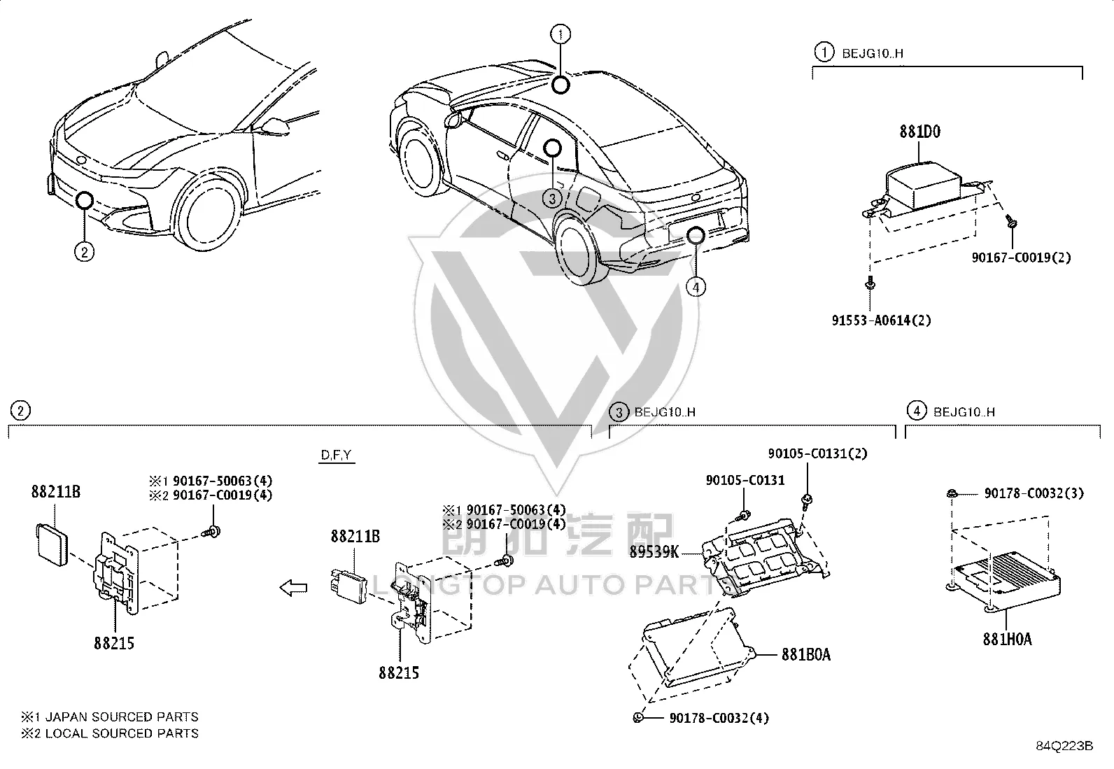 Cruise Sensor 88210-03010 for Toyota BZ3