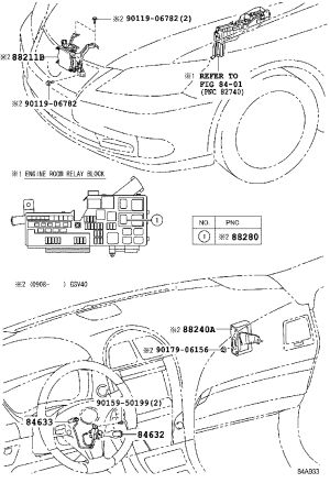 Cruise Control Sensor 88210-33040 for Lexus ES240