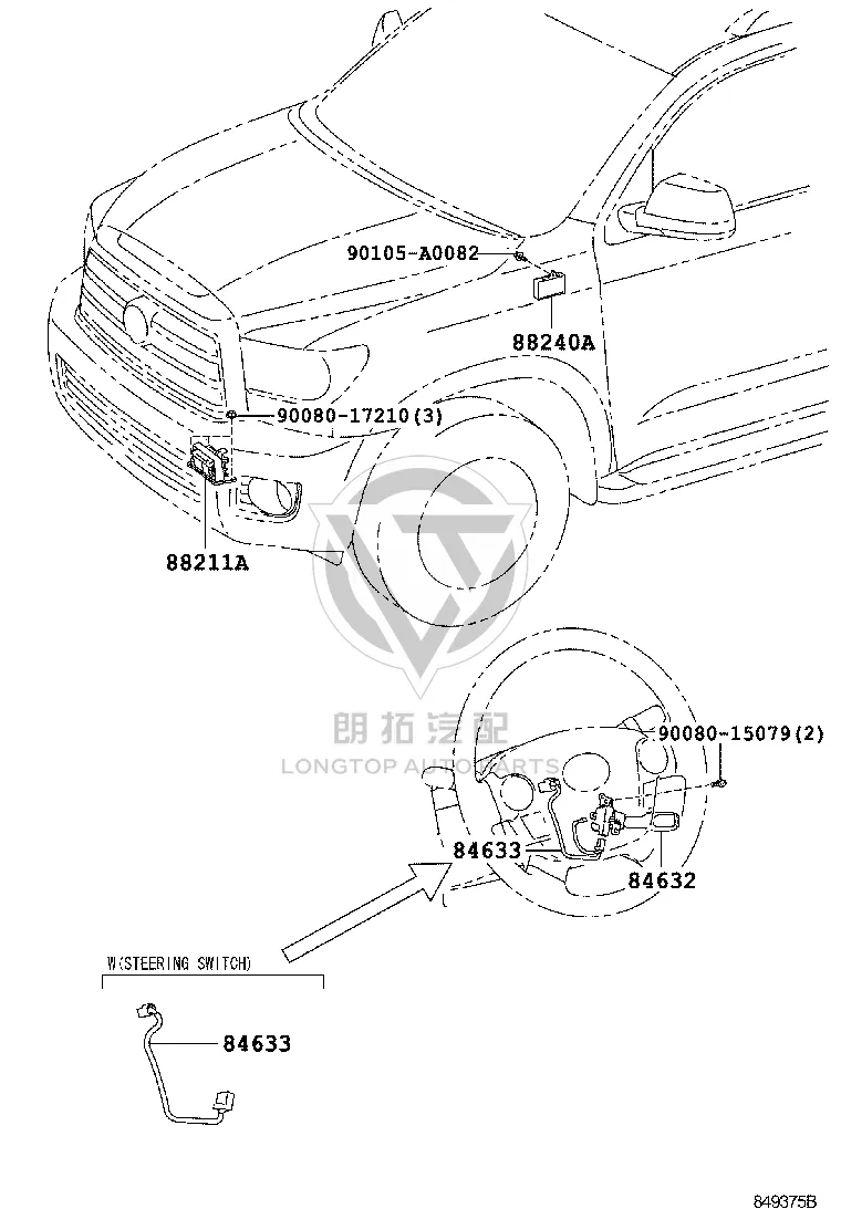Laser Radar Sensor 88210-34010 for Toyota Sequoia