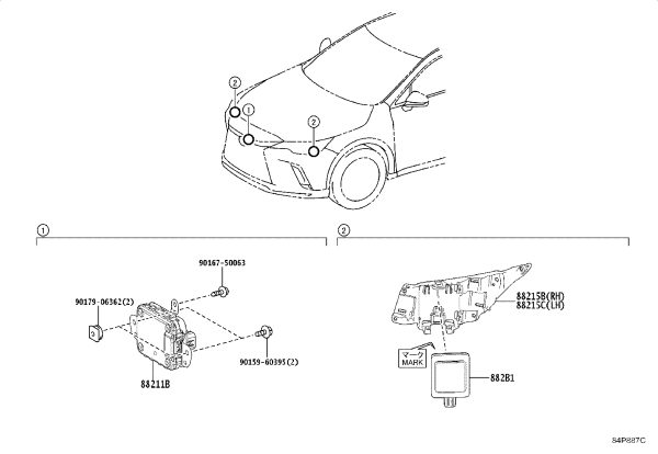 Front Radar Sensor Right Bracket 88215-48010 for Lexus RX Series