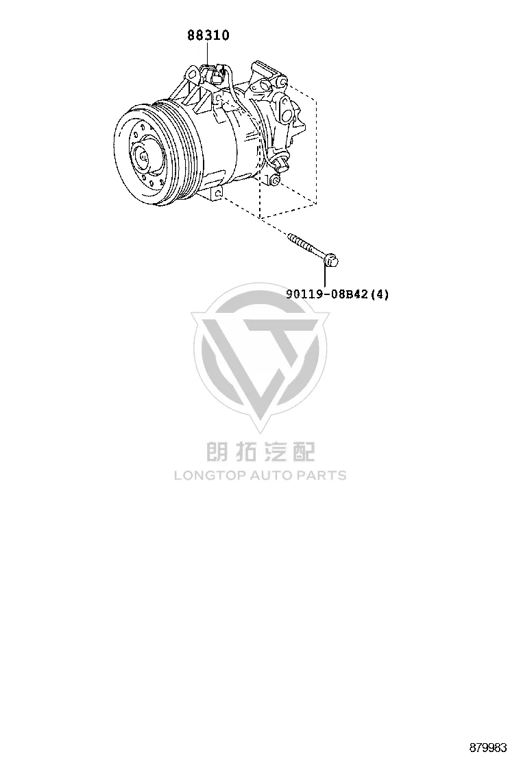 Air Conditioning Pump 88310-02500 for Toyota Corolla