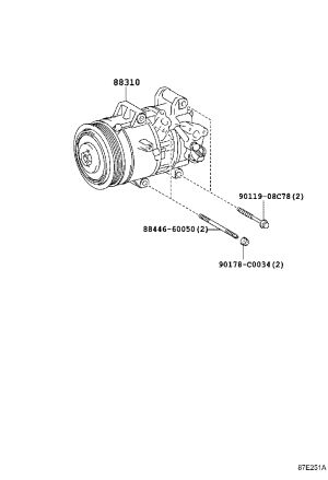 Air Conditioner Pump 88310-02A72 for Toyota Corolla