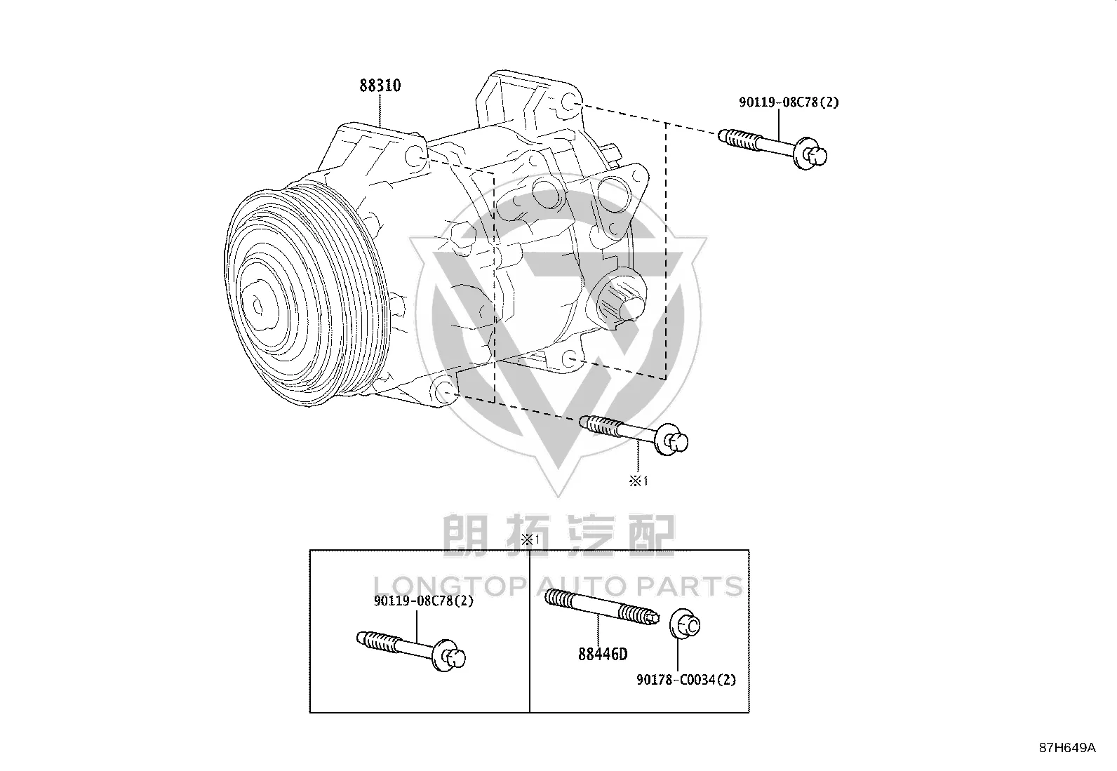 Air Conditioning Pump 88310-07090 for Toyota Avalon