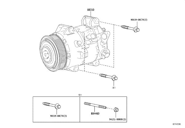 Air Conditioning Pump 88310-33350 for Toyota RAV4