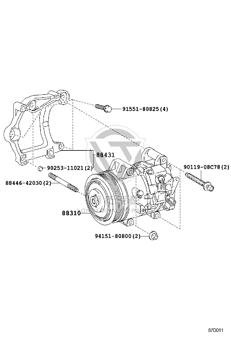 Air Conditioning Pump 88310-42334 for Toyota Camry