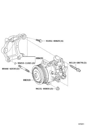 Air Conditioning Pump 88310-42334 for Toyota Camry