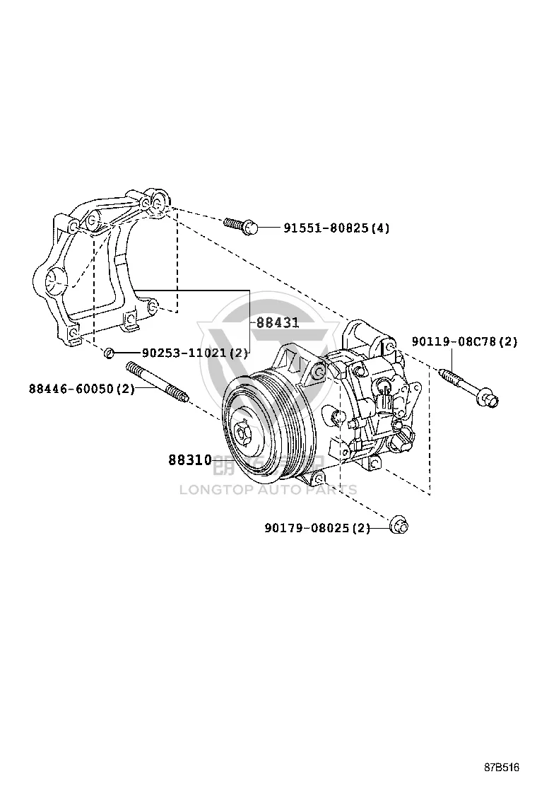 Air Conditioning Pump 88310-48262 for Lexus RX270