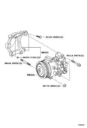 Air Conditioning Pump 88310-48262 for Lexus RX270