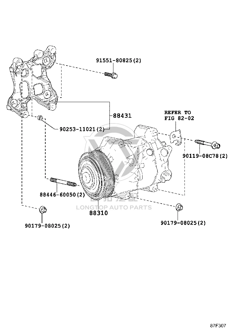 Air conditioning pump 88310-48320 for Lexus RX Series