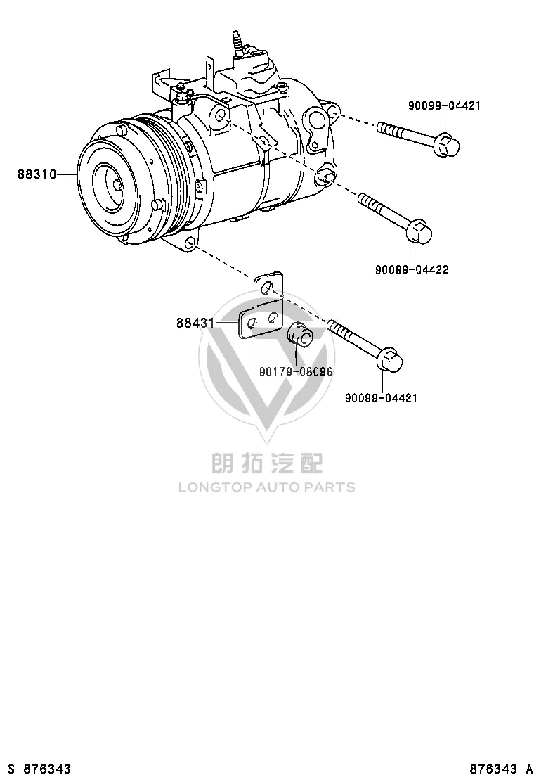 Air Conditioning Pump 88310-50151 for Lexus LS430