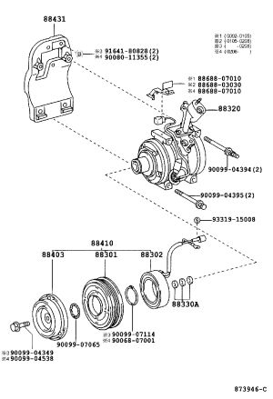 Air Conditioning Pump 88320-07040 for Toyota PRONARD