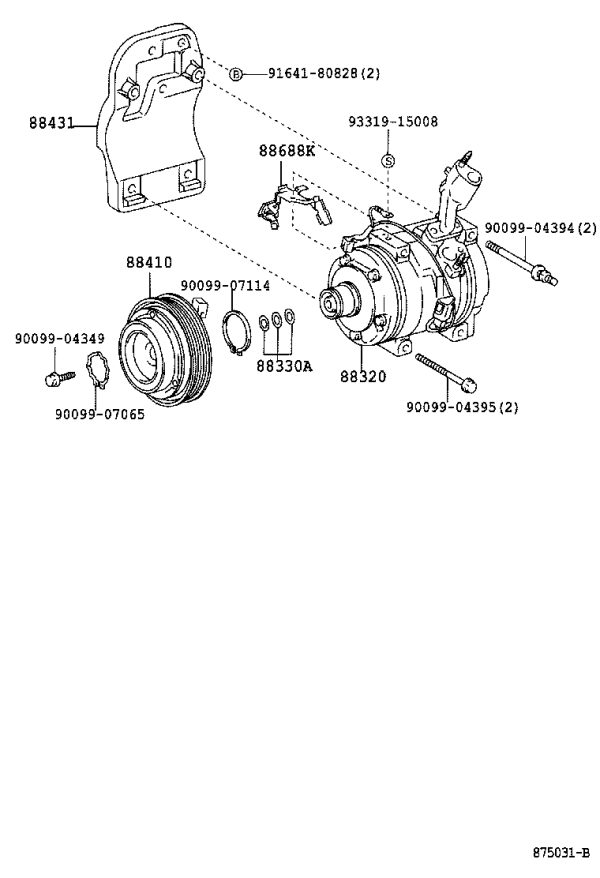 AC Compressor Magnetic Clutch 88410-33120 for Toyota Avalon