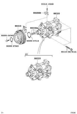 A/C Compressor Magnetic Clutch 88410-33150 for Toyota Alphard