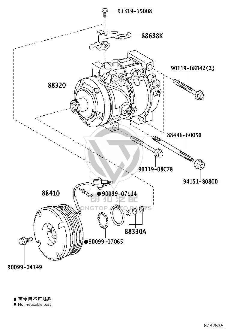 Air conditioning pump 88320-6A520 for Lexus GX400