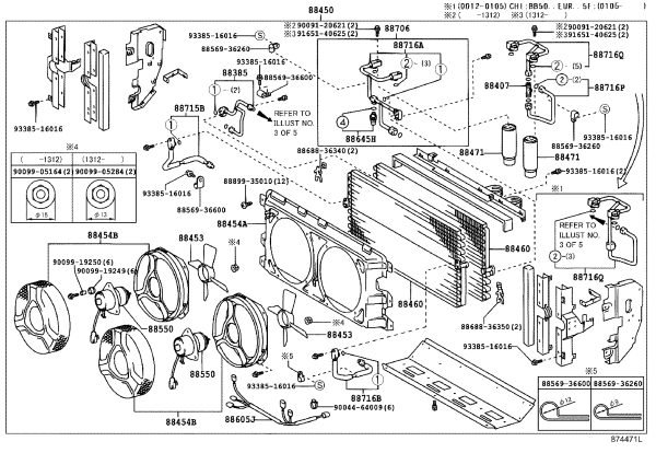 Condenser Fan Shroud 88454-36071 for Toyota Coaster