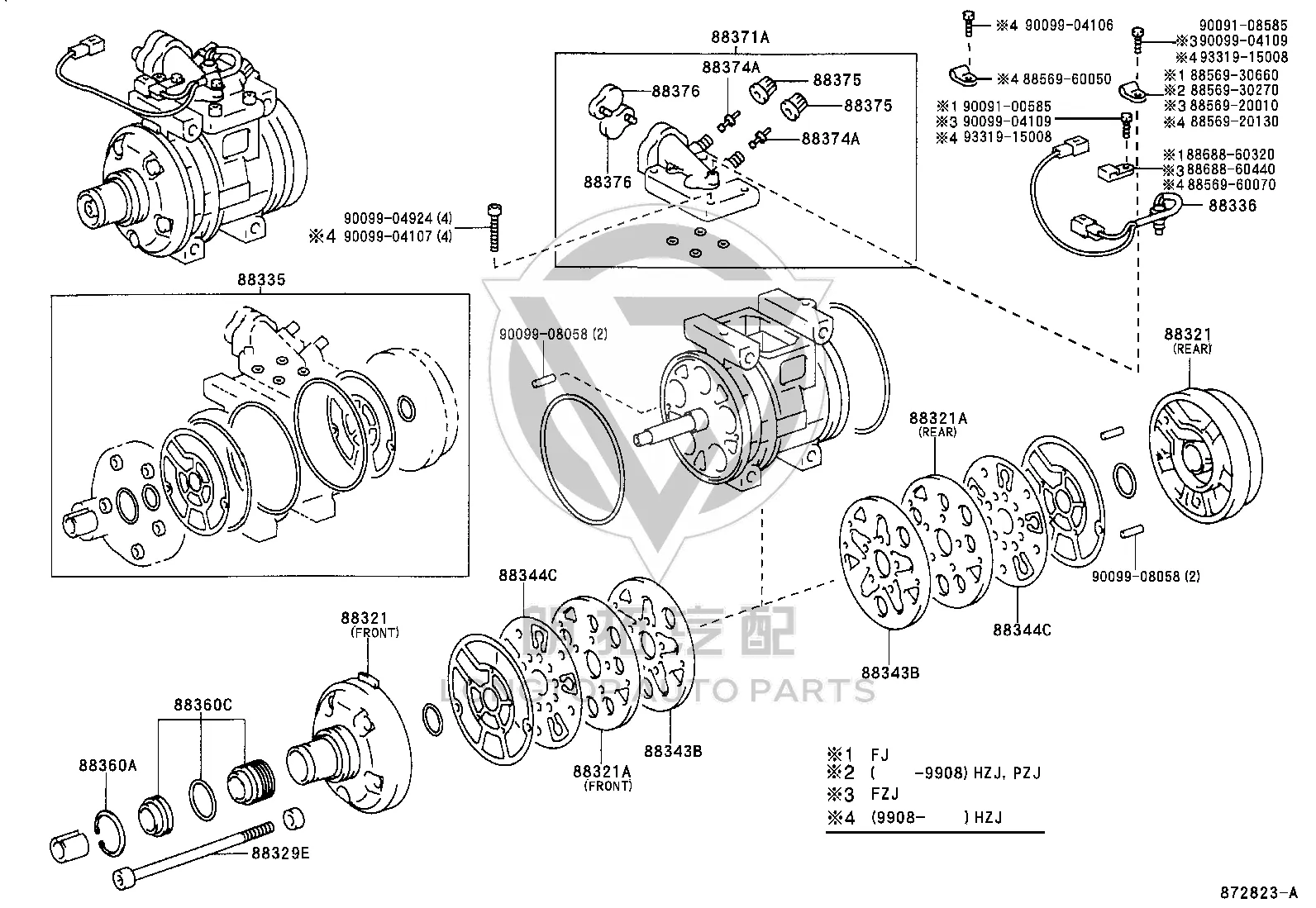 AC Suction Valve 88371-60310 for Toyota Land Cruiser
